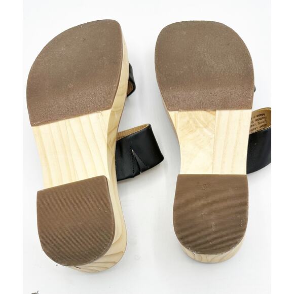 Nisolo Ellie All-Day Leather Double Strap Clog in Black Size 8 - Picture 5 of 8